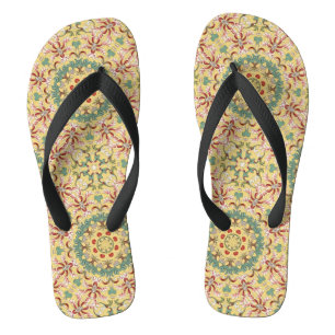 Chanclas Elegante caleidoscopio de patrón floral
