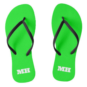 Chanclas Elegante color verde neón color Minimalista claro