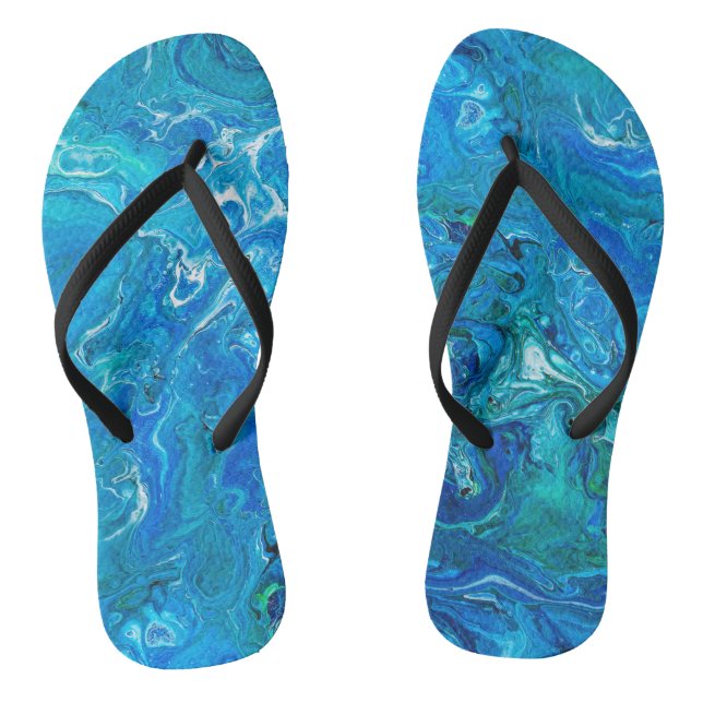 Chanclas Elegante Crazy Lace Agate 2 - Blue Aqua (Plantilla)
