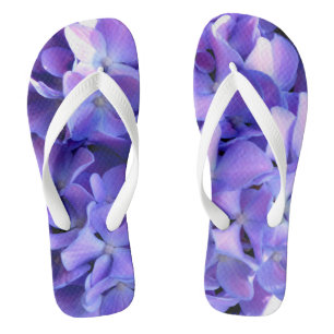 Chanclas Elegante floral de púrpura profundo periwinkle hid