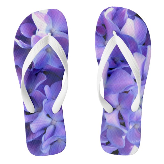 Chanclas Elegante floral de púrpura profundo periwinkle hid (Plantilla)