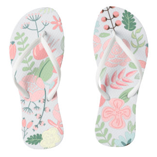 Chanclas Elegante floral rosa