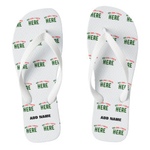 CHANCLAS ELEGANTE MODERNO PERSONALIZABLE BLANCO VERIFICADO