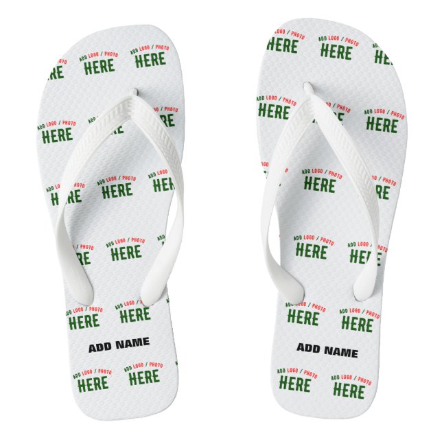 CHANCLAS ELEGANTE MODERNO PERSONALIZABLE BLANCO VERIFICADO  (Plantilla)