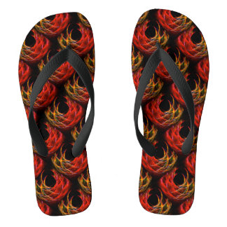 Chanclas Elegante patrón de arte abstracto boho moderno lin