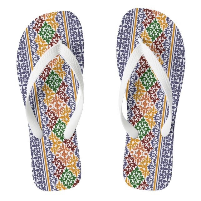 Chanclas elegante patrón étnico (Plantilla)