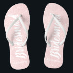 Chanclas Elegante purpurina rosa de  de bonito dama de hono<br><div class="desc">Diseño de la dama de honor rosa purpurina de oro.</div>