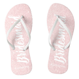 Chanclas Elegante purpurina rosa de  de bonito dama de hono
