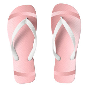 Chanclas Elegante Rosa Oro Blanco Plantilla de moda Moderno