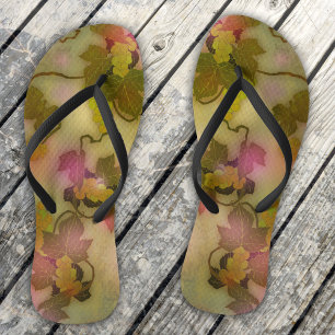 Chanclas Elegante Vine Grape Art Flip Flops
