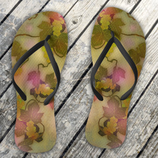 Chanclas Elegante Vine Grape Art Flip Flops