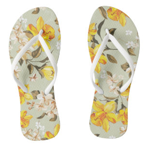 Chanclas Elegante y luminoso diseño floral