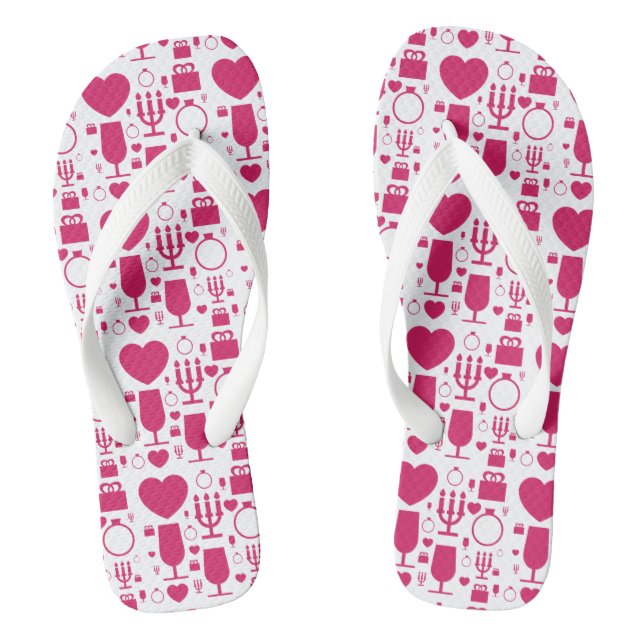 Chanclas elementos patrones día de San Valentín (Plantilla)