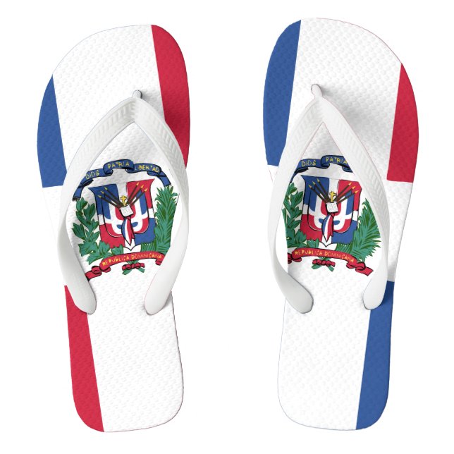 Chanclas Emblema de bandera de República Dominicana (Plantilla)