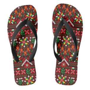 Chanclas Embrodería tradicional de Palestina Tatreez