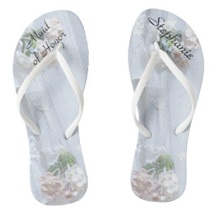 Chanclas Embutidos de Boda de Honor de la criada de encaje