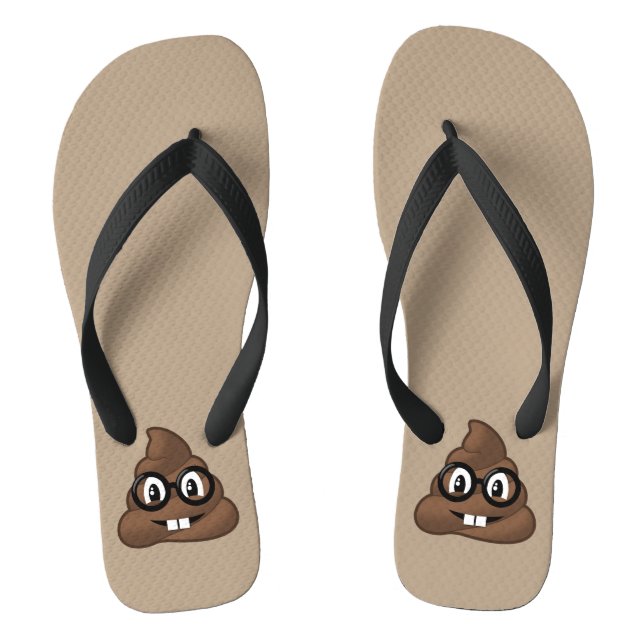 Chanclas Emoji del impulso de los vidrios del empollón (Plantilla)