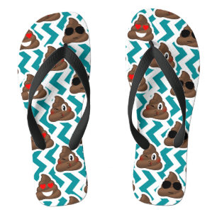 Chanclas Emoji verde azulada del impulso del zigzag