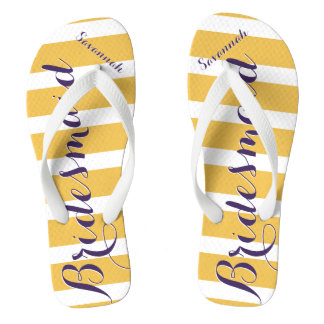 Chanclas Empleada doméstica de honor morado amarillo mostaz