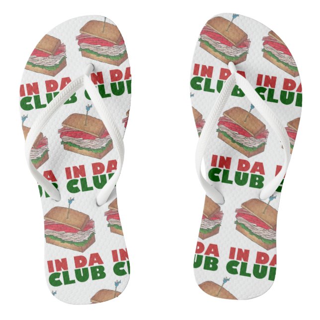 Chanclas En Da Club Turkey Club Sandwich Funny Foodie Gift (Plantilla)
