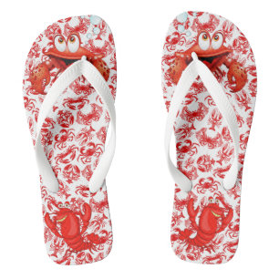 Chanclas En El Mar Langostinos Y Cangrejos