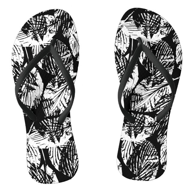 Chanclas Encantador patrón continuo de follaje forestal (Plantilla)