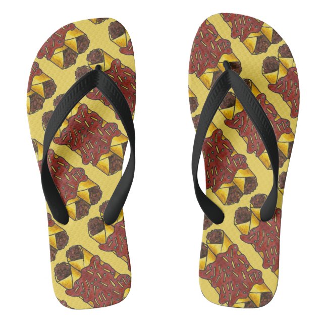 Chanclas Enchilada mexicana de café negro (Plantilla)