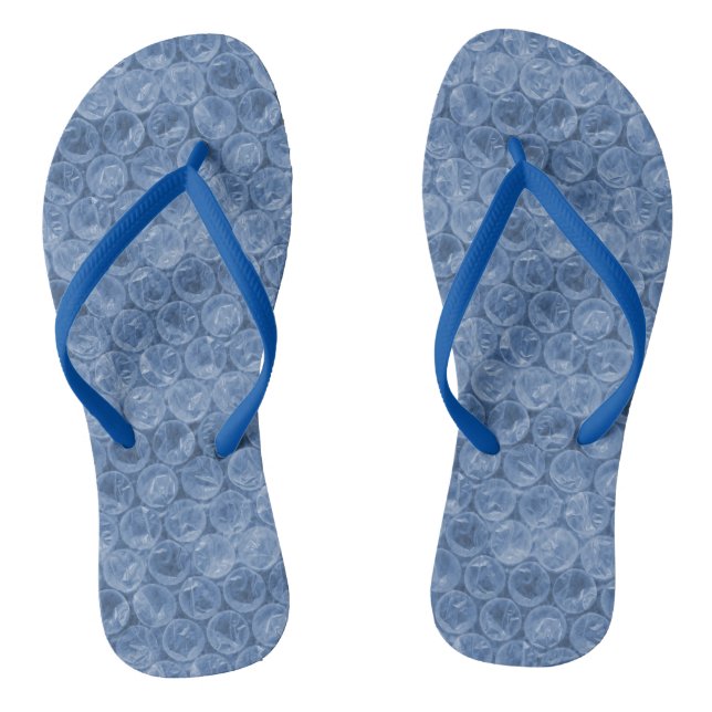 Chanclas Envoltura de burbuja azul (Plantilla)
