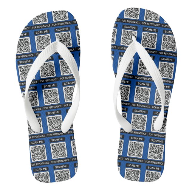 Chanclas Escanear Para Arrepentimiento QR Code DB Todo-Over (Plantilla)