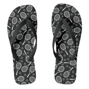 Chanclas Escaparates de tenis y bolas Gris Patrón deportivo