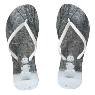 Chanclas Escena invernal del muñeco de nieve del vecino