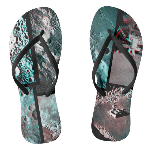 Chanclas Espacio lunar Foto Mosaico anaglyph (Plantilla)