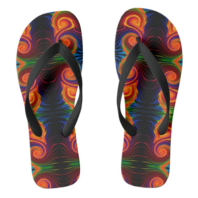 Chanclas Espectro De Color Swirl Flip Flops (Plantilla)