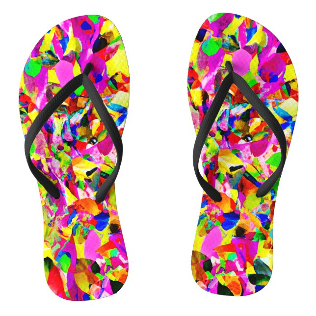 Chanclas Espectro de Patrón Abstracto Colorido (Plantilla)