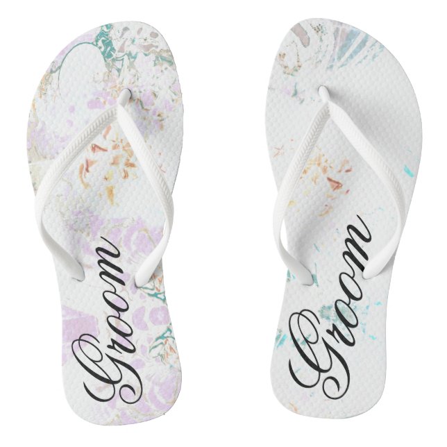 Chanclas Espejo del Mar del Novio Blanco (Plantilla)