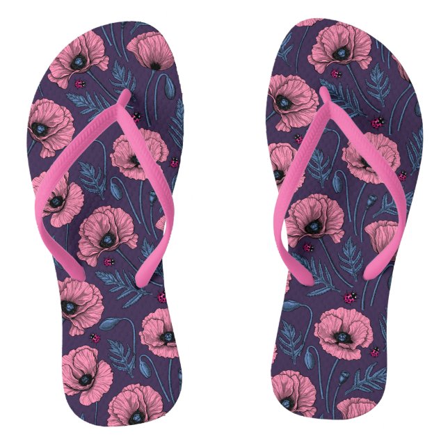 Chanclas Espías rosadas en violeta oscuro (Plantilla)