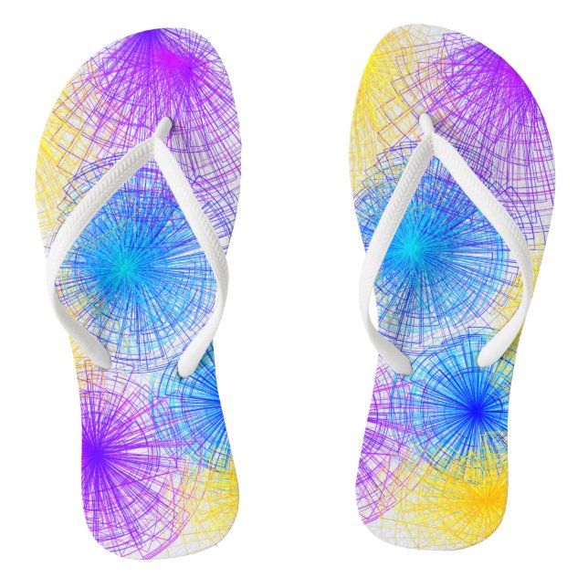 Chanclas Espirales amarillas moradas de Guay azul (Plantilla)
