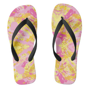 Chanclas Esplandor de pintura rosa de la goma de burbujas