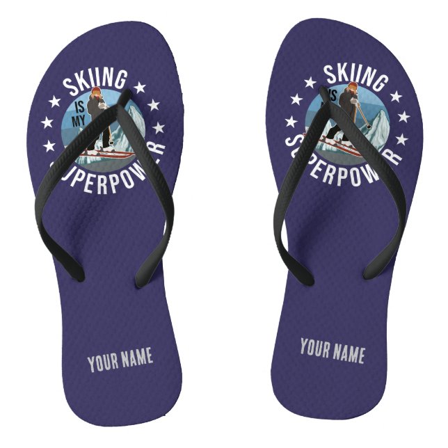 Chanclas Esquiar Es Mi Superpoder (Plantilla)