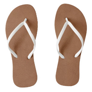 Chanclas Estampa Digital de Cuero Marrón Claro