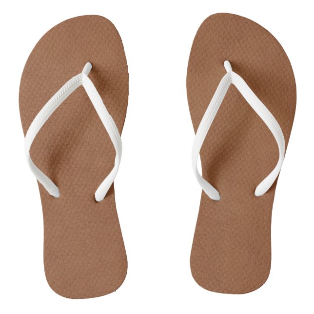 Chanclas Estampa Digital de Cuero Marrón Claro (Plantilla)