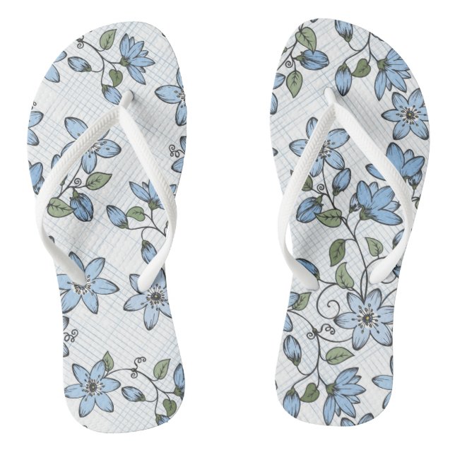 Chanclas Estampado de flores 2 3 (Plantilla)