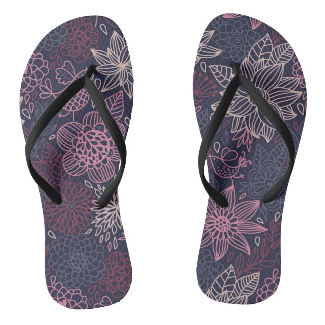 Chanclas Estampado de flores 4 3 (Plantilla)