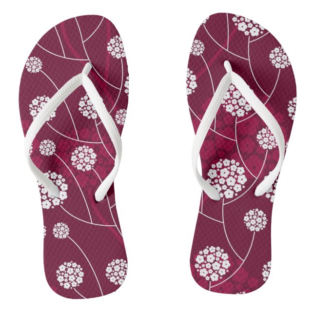 Chanclas Estampado de flores abstracto (Plantilla)