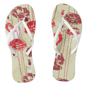 Chanclas Estampado de flores abstracto 2 de la elegancia