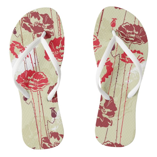 Chanclas Estampado de flores abstracto 2 de la elegancia (Plantilla)