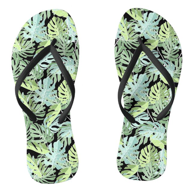 Chanclas Estampado de flores de la selva (Plantilla)