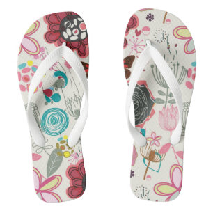 Chanclas Estampado de flores en el estilo retro 5