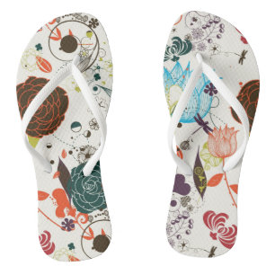 Chanclas Estampado de flores retro 2 2