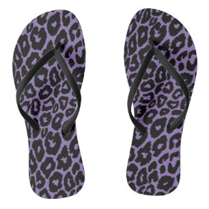 Chanclas Estampado de leopardo con cambiador de fondo púrpu